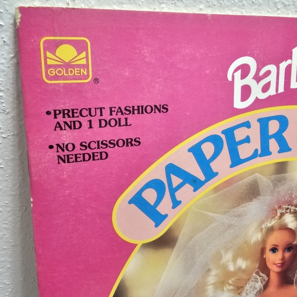 NEW Vintage 1993 Barbie Golden Paperdoll book Precut Fashions 1 Doll - Picture 2 of 10